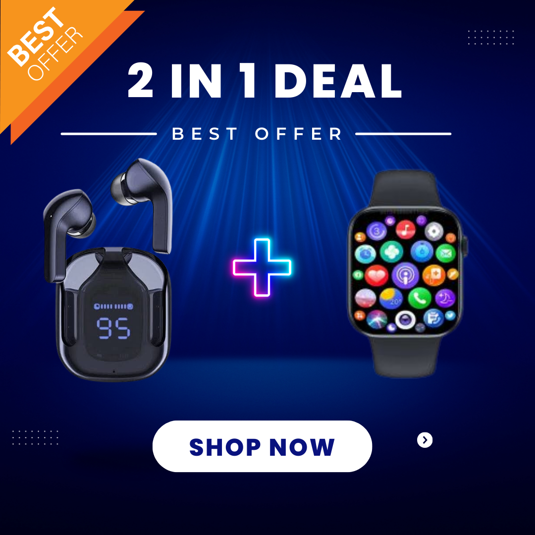 Air 31 TWS Transparent Earbuds + i8 PRO MAX Smart Watch